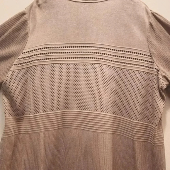 New $498 Misook Heritage Fit Sand Brown Loose Knit Cardigan Sweater Size 2X - Picture 5 of 13